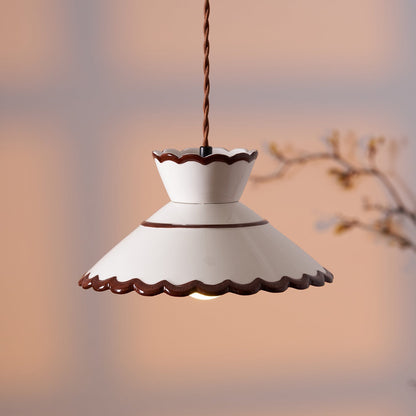 Ceramic Scallop Pendant Light