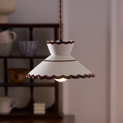 Ceramic Scallop Pendant Light
