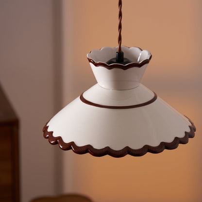 Ceramic Scallop Pendant Light