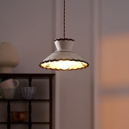 Ceramic Scallop Pendant Light
