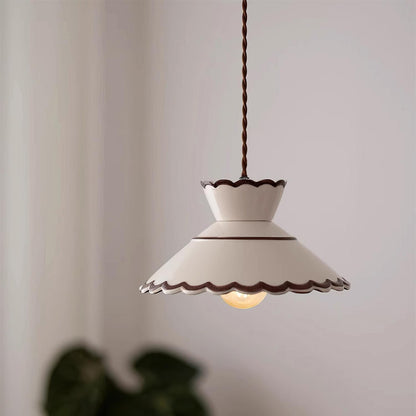 Ceramic Scallop Pendant Light