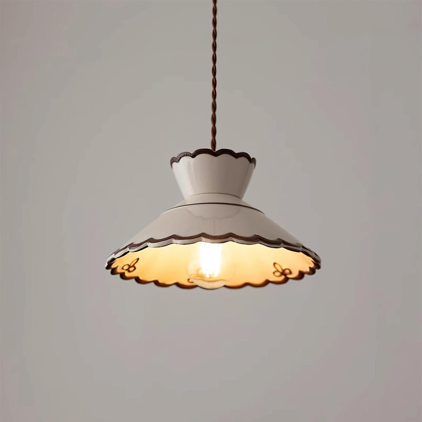 Ceramic Scallop Pendant Light