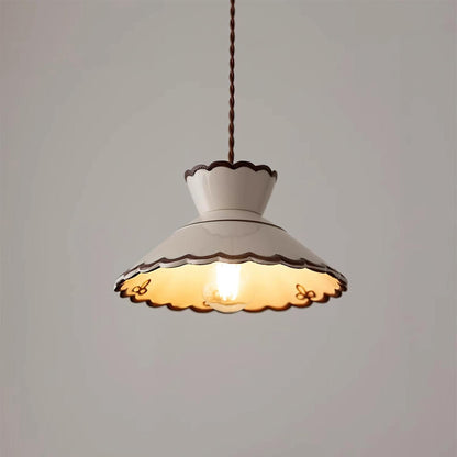 Ceramic Scallop Pendant Light