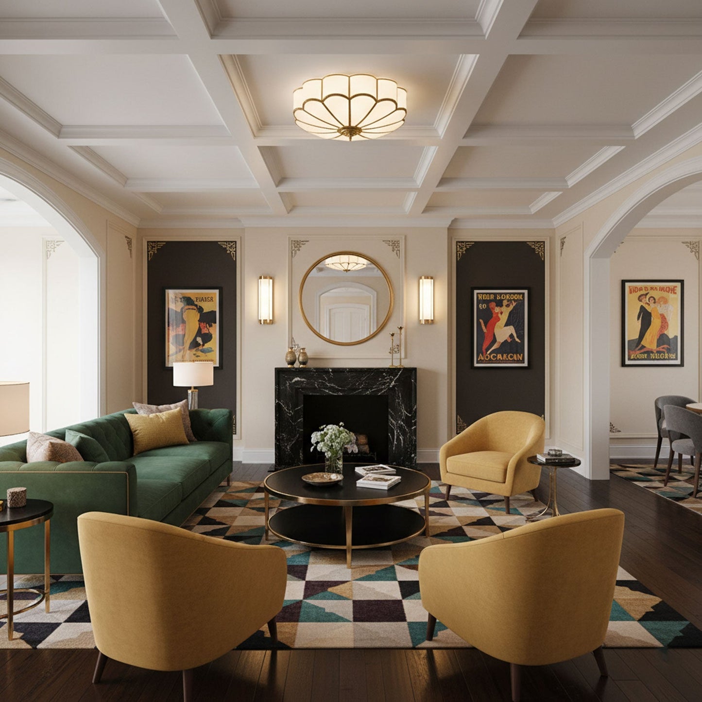 Flower Glass Recessed Ceiling Light