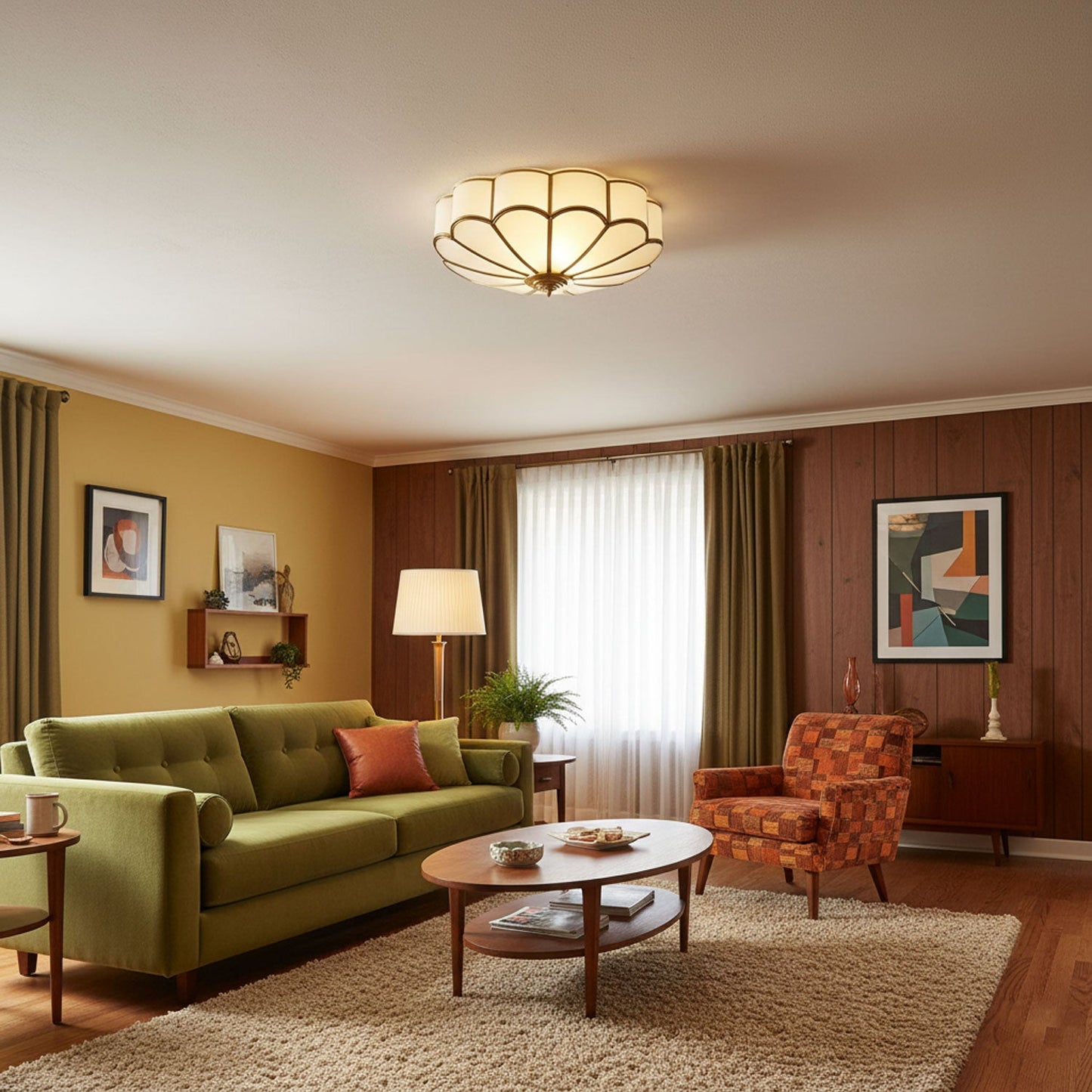 Flower Glass Recessed Ceiling Light