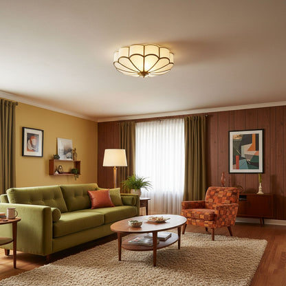 Flower Glass Recessed Ceiling Light