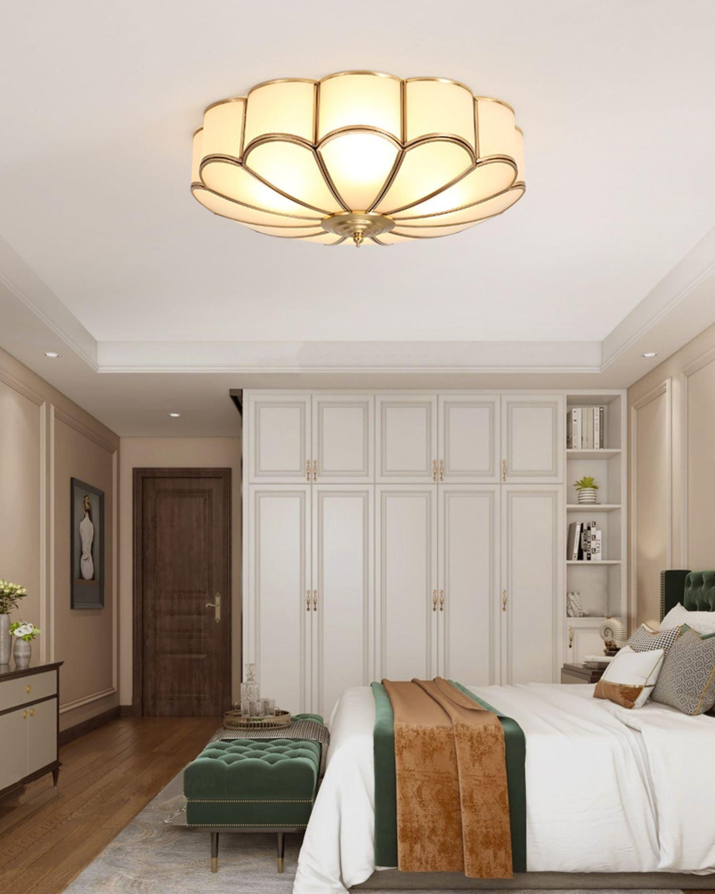 Flower Glass Recessed Ceiling Light