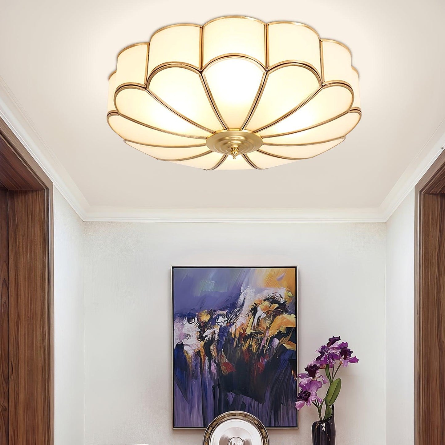 Flower Glass Recessed Ceiling Light