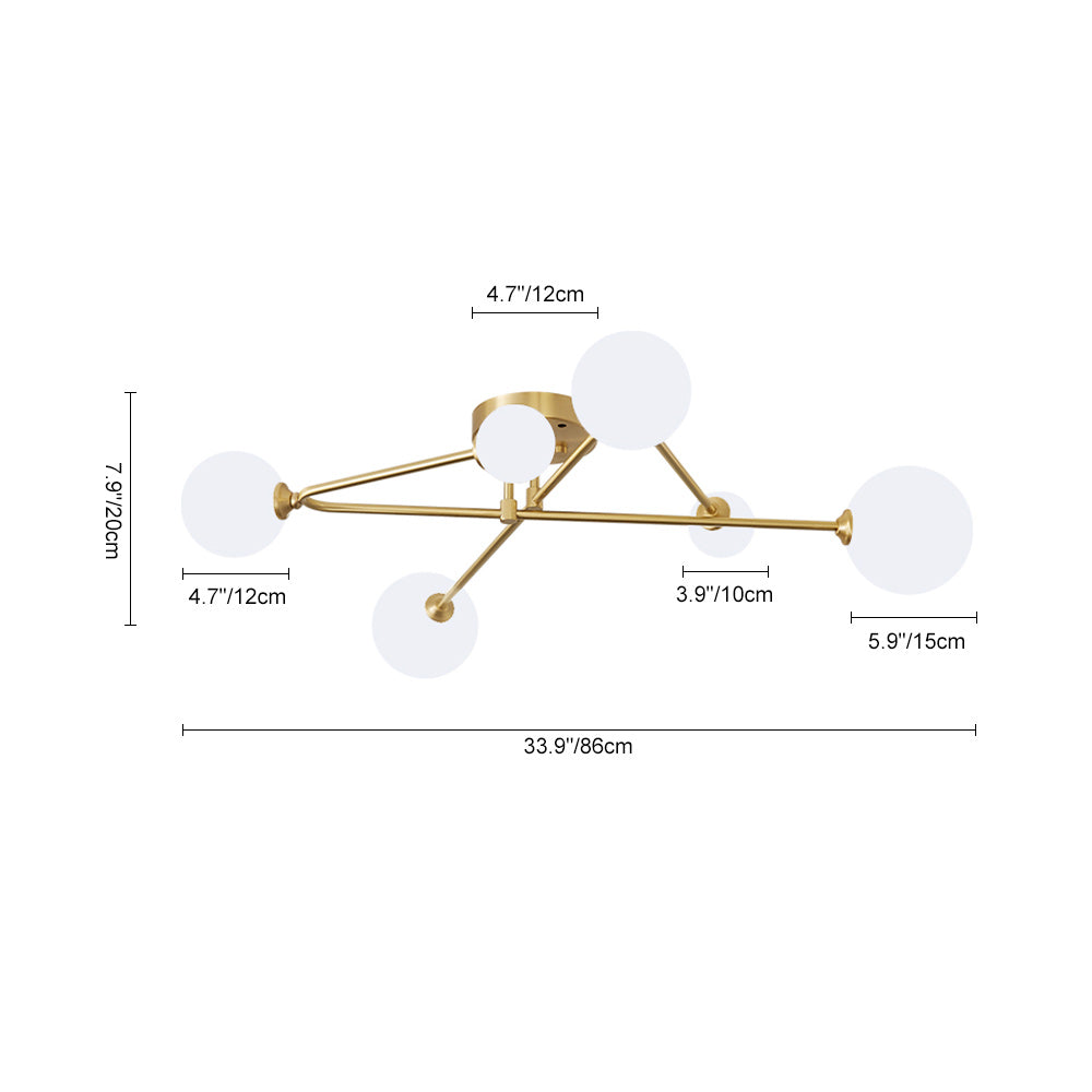 Frosted Bubble Sputnik Chandelier