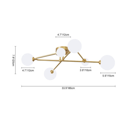 Frosted Bubble Sputnik Chandelier