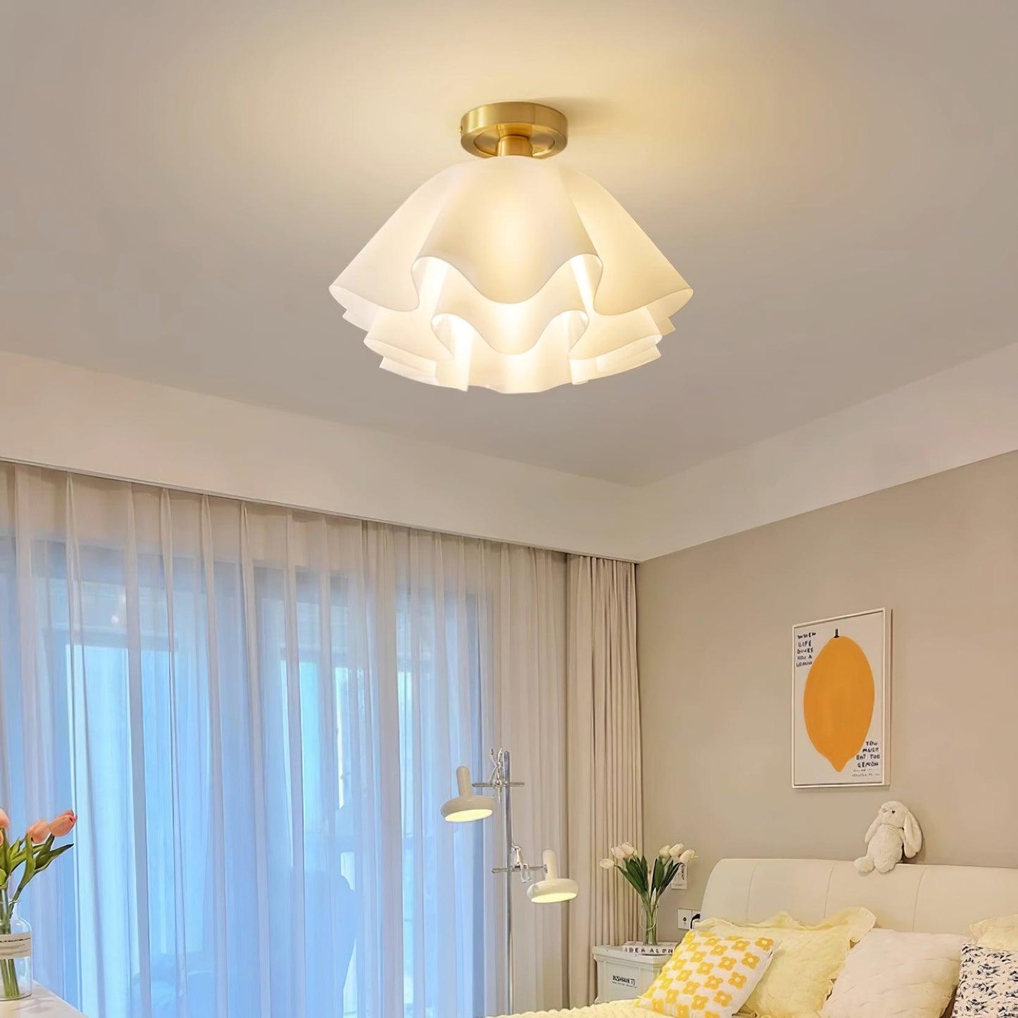 Ruffle Bloom Ceiling Light