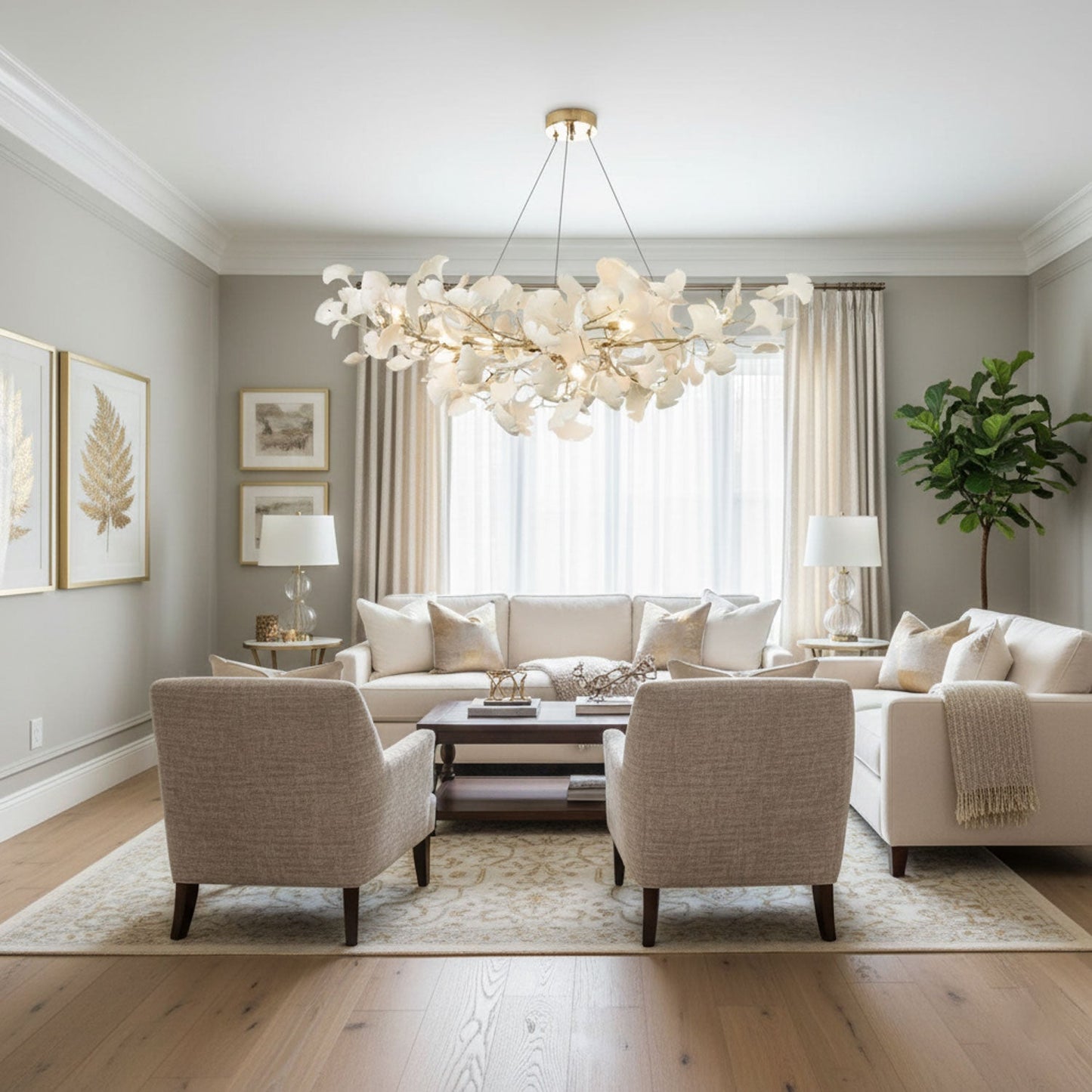 Modern Gingko Leaf Chandelier