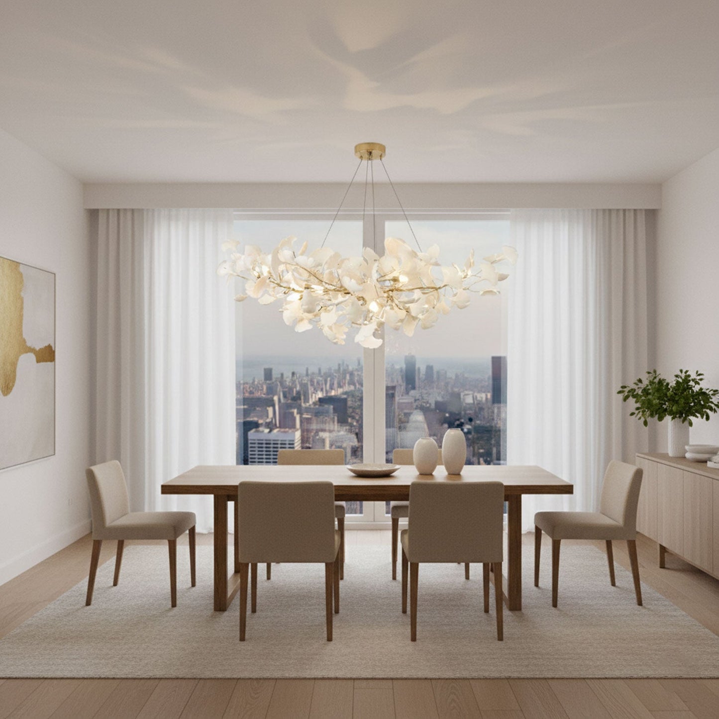 Modern Gingko Leaf Chandelier