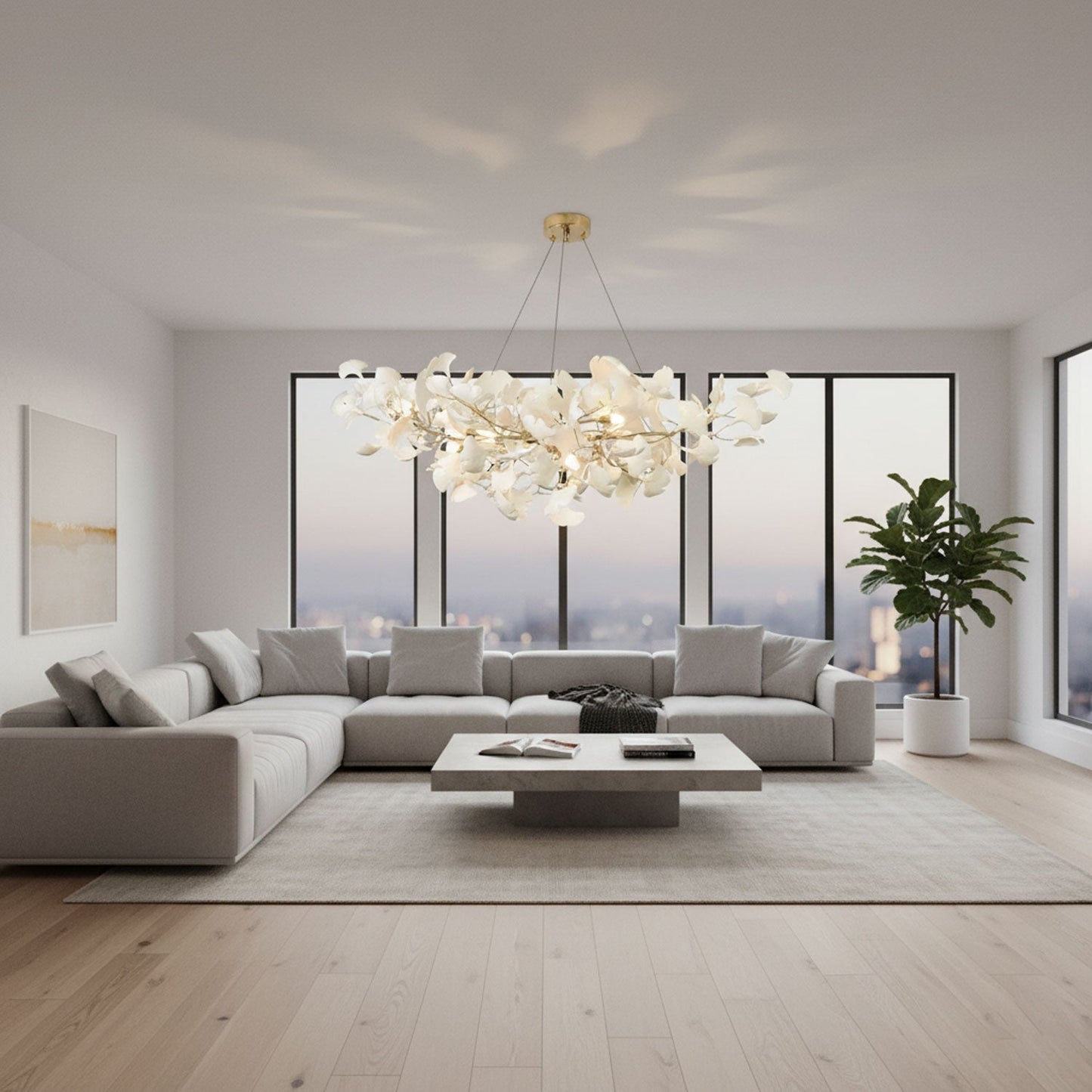 Modern Gingko Leaf Chandelier