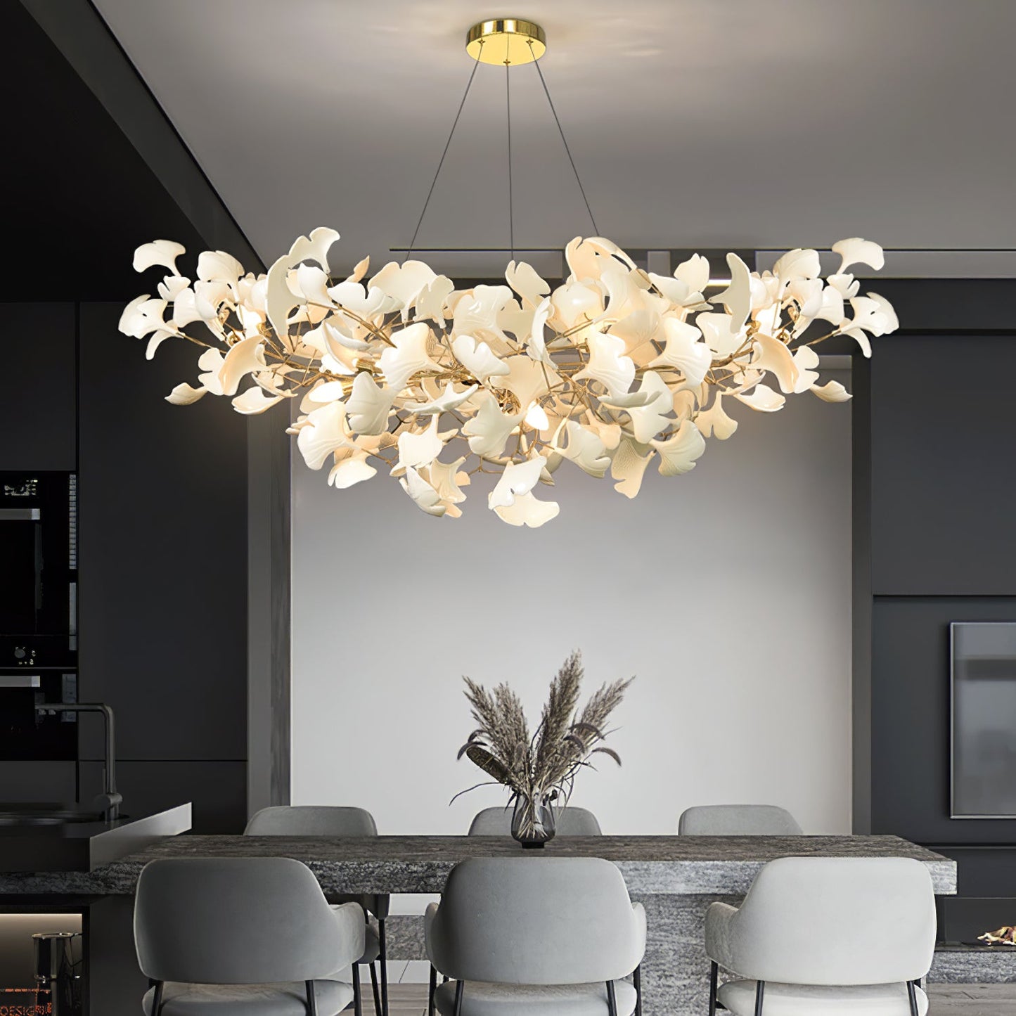 Modern Gingko Leaf Chandelier