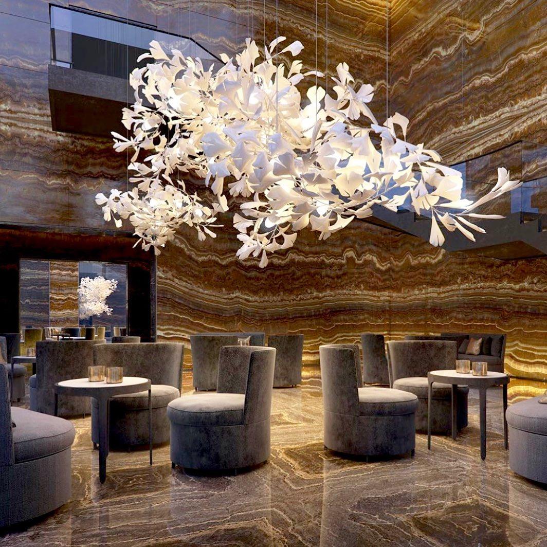 Modern Gingko Leaf Chandelier