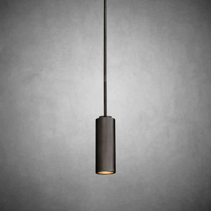 Brass Cylinder Pendant Light