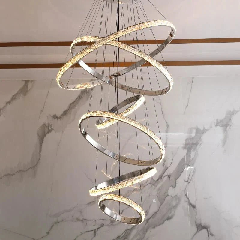 Crystal Spiral LED Chandelier