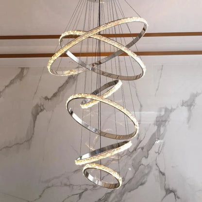 Crystal Spiral LED Chandelier