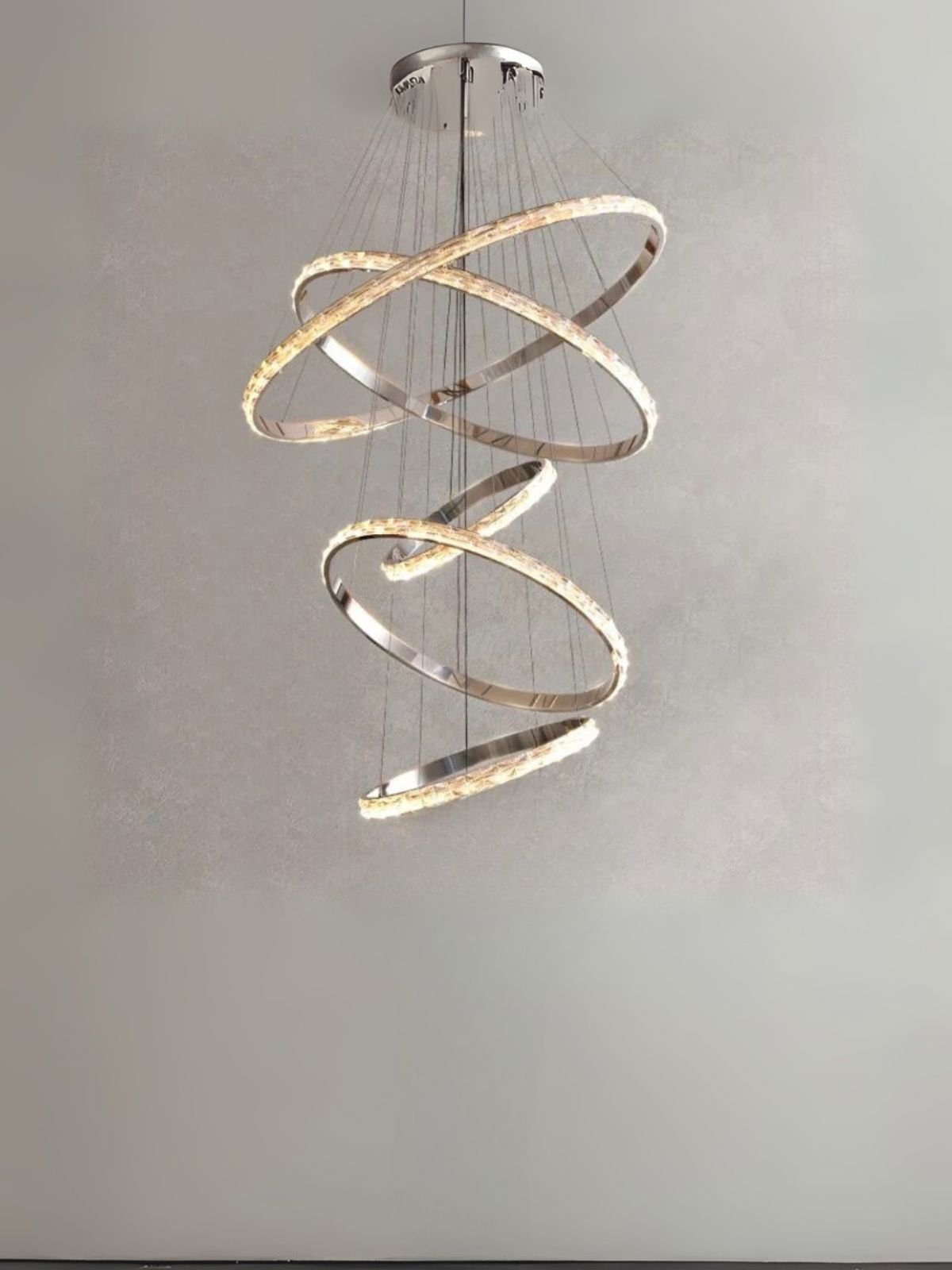 Crystal Spiral LED Chandelier