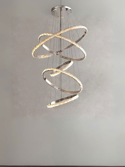 Crystal Spiral LED Chandelier