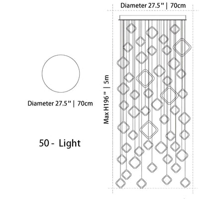 Asymmetrical LED Chandelier