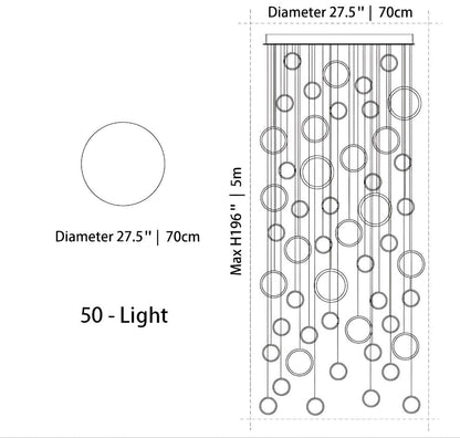 Asymmetrical LED Chandelier