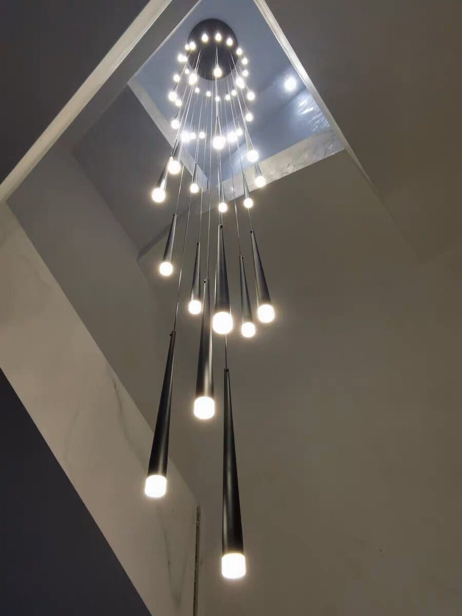 Gold Tube Chandelier