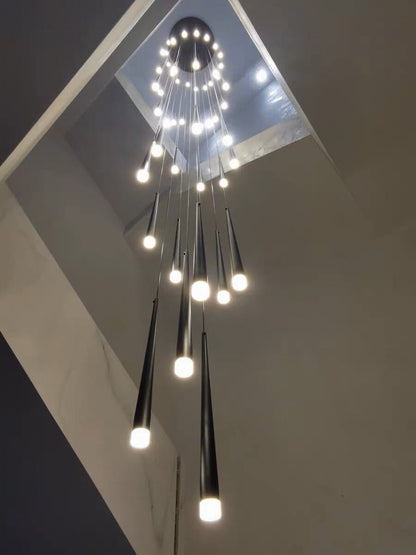 Gold Tube Chandelier