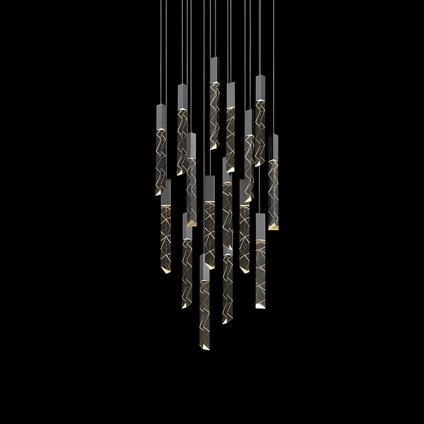 Luminous Cascade Chandelier