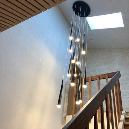 Gold Tube Chandelier