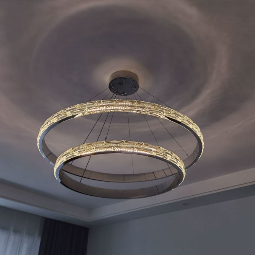 Crystal Spiral LED Chandelier