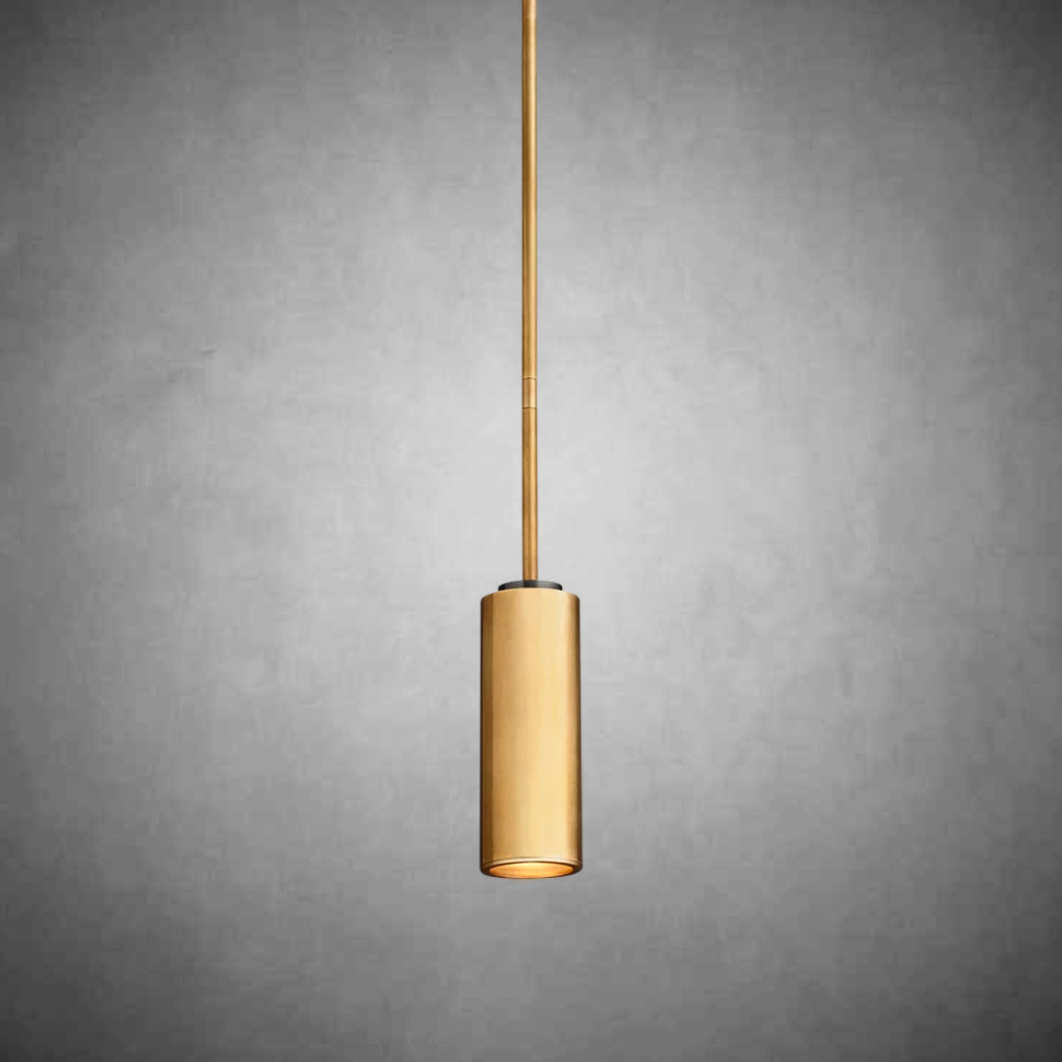 Brass Cylinder Pendant Light