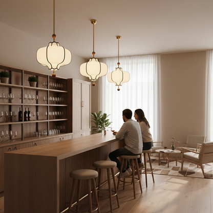 Elegant Sculpted Pendant Light