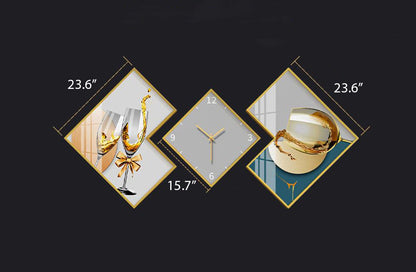 Three Piece Wall Clock Set