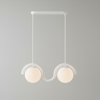 Wavy Linear Glass Chandelier