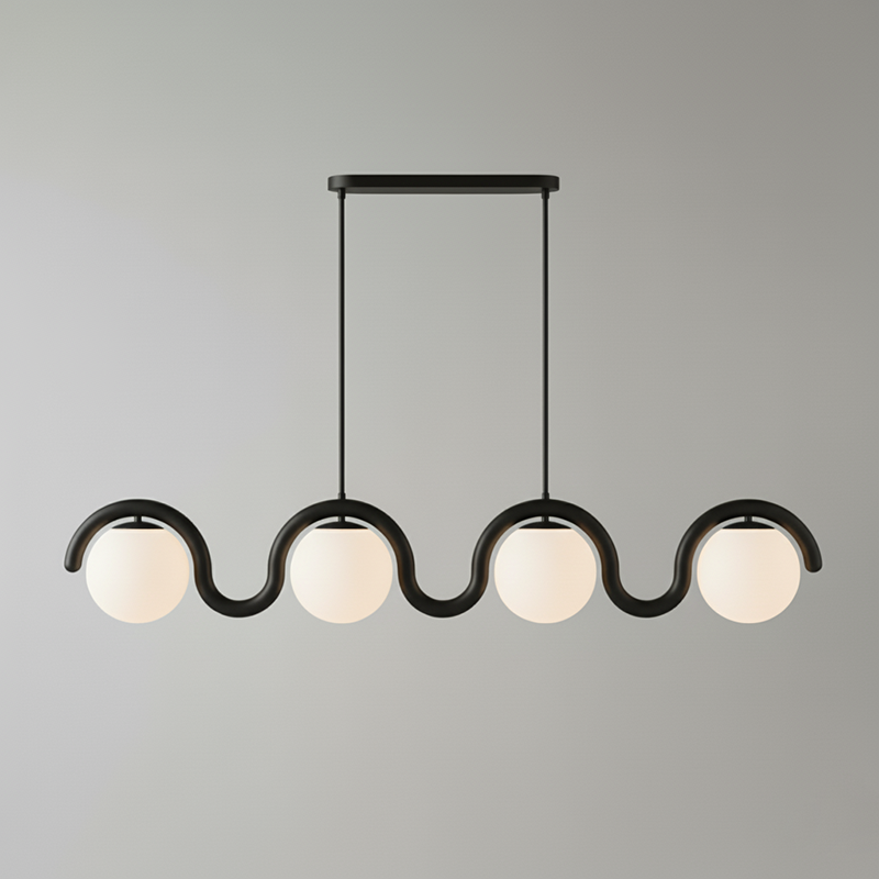 Wavy Linear Glass Chandelier