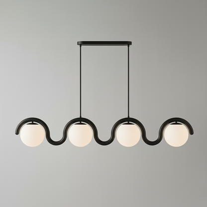 Wavy Linear Glass Chandelier