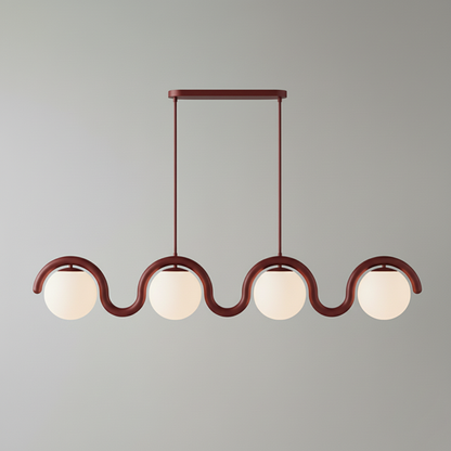 Wavy Linear Glass Chandelier