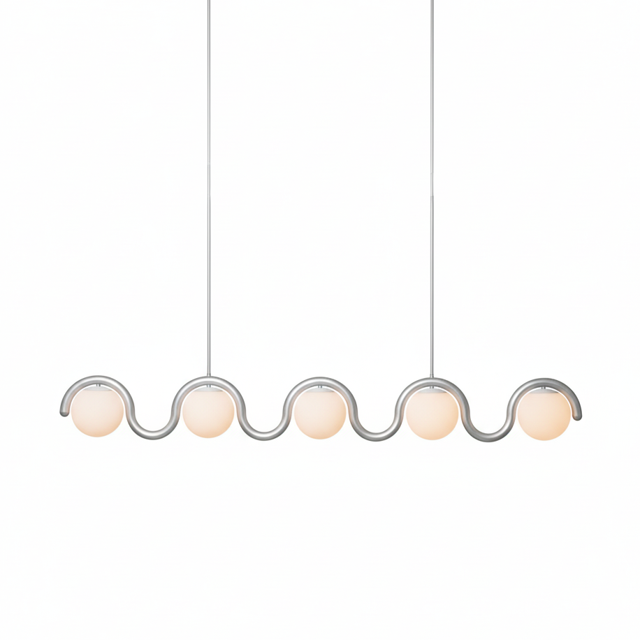 Wavy Linear Glass Chandelier