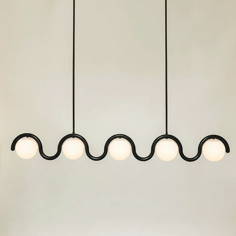 Wavy Linear Glass Chandelier