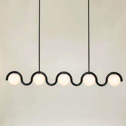 Wavy Linear Glass Chandelier