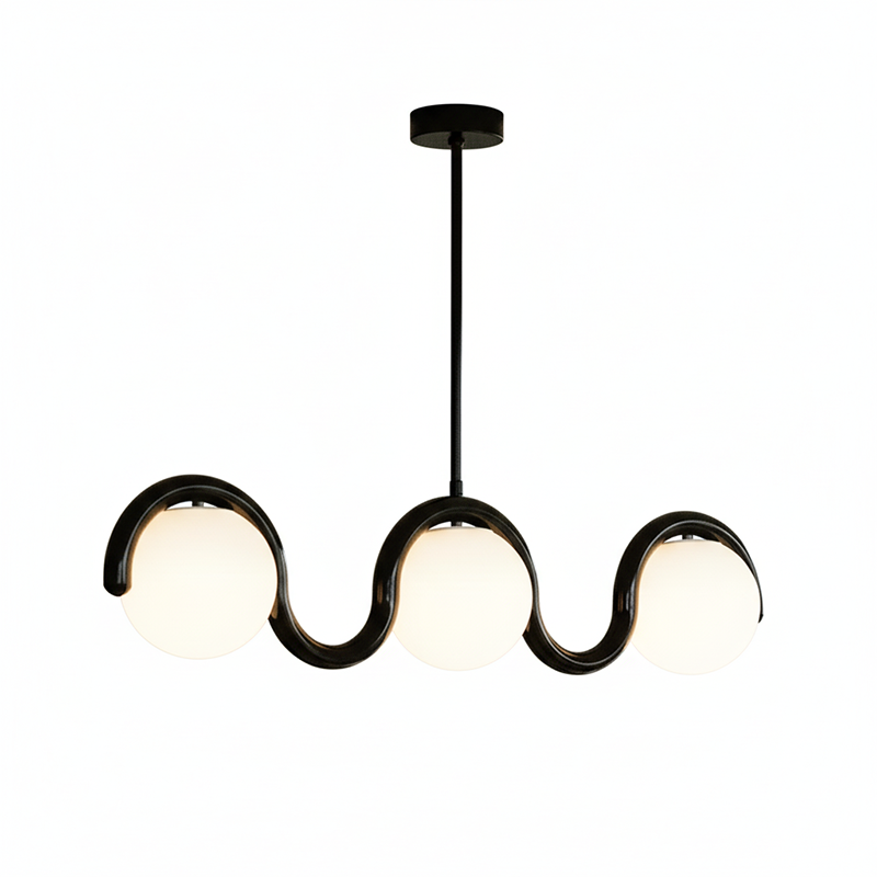 Wavy Linear Glass Chandelier