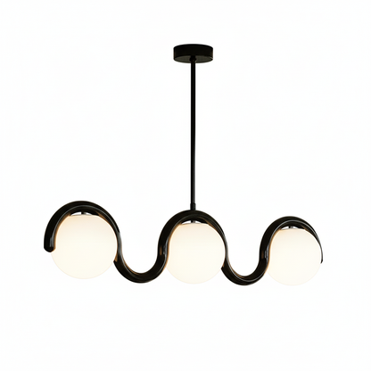 Wavy Linear Glass Chandelier