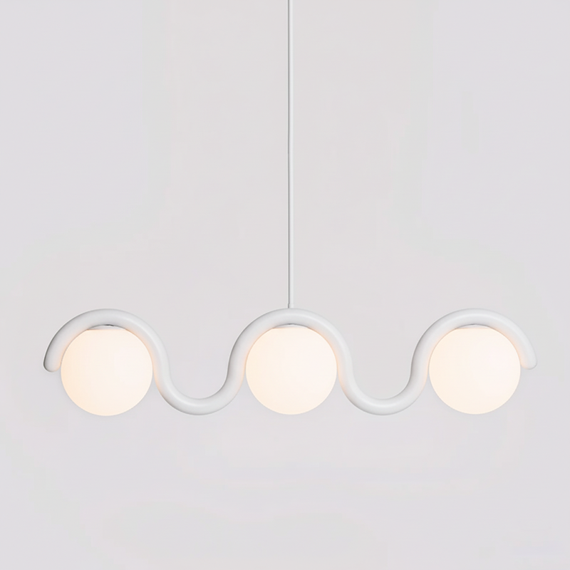 Wavy Linear Glass Chandelier