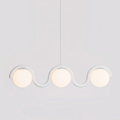 Wavy Linear Glass Chandelier