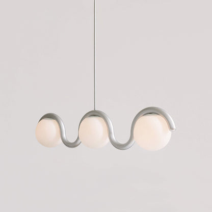 Wavy Linear Glass Chandelier