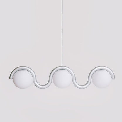 Wavy Linear Glass Chandelier