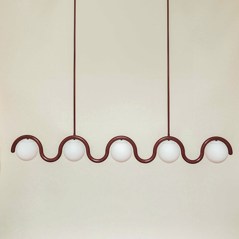 Wavy Linear Glass Chandelier
