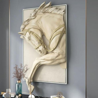 3D Horse Relief Wall Art